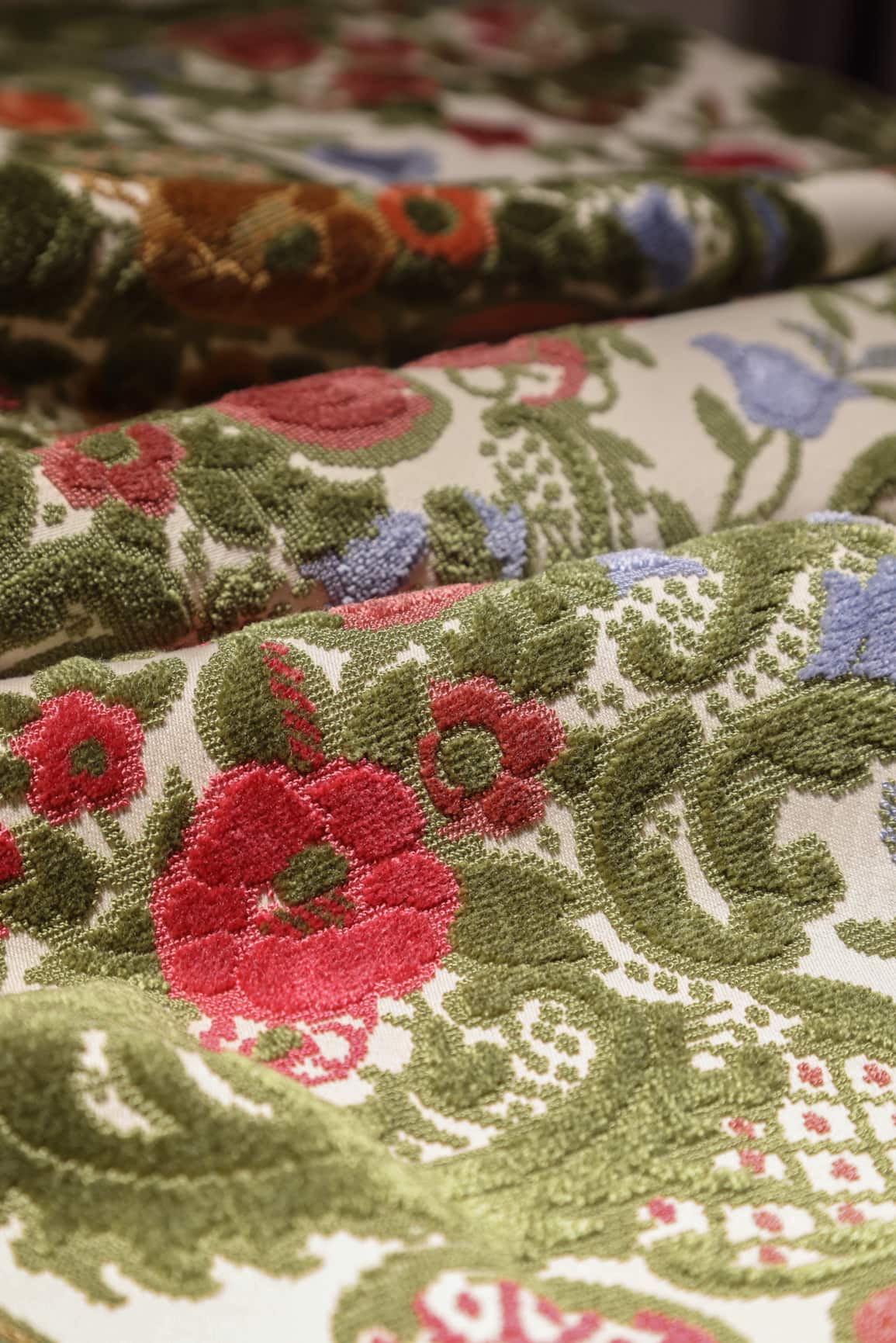 JBL Jacquard-Samt, individuelle Gestaltung, buntes Blumenmuster, kostenlose Muster aus geschnittenem Florstoff, luxuriöse Heimtextilien für Sofas